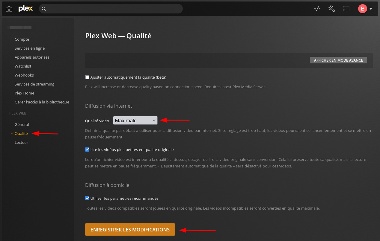 Web Qualité vidéo